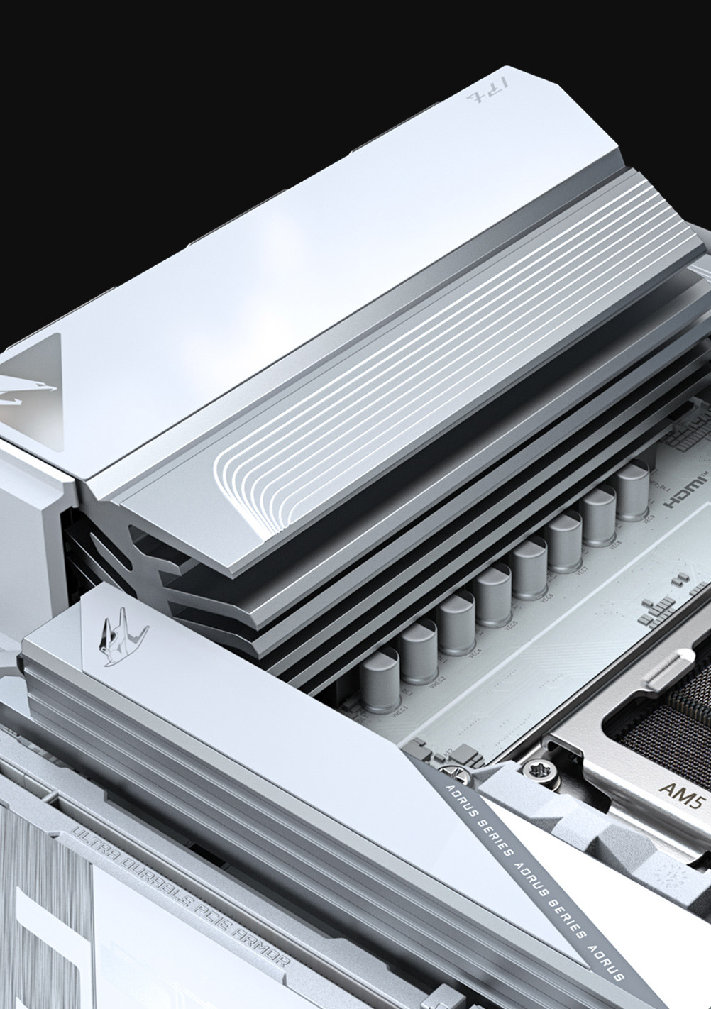 GIGABYTE B850 AORUS STEALTH ICE AMD AM5 Motherboard, ATX, DDR5, 4x